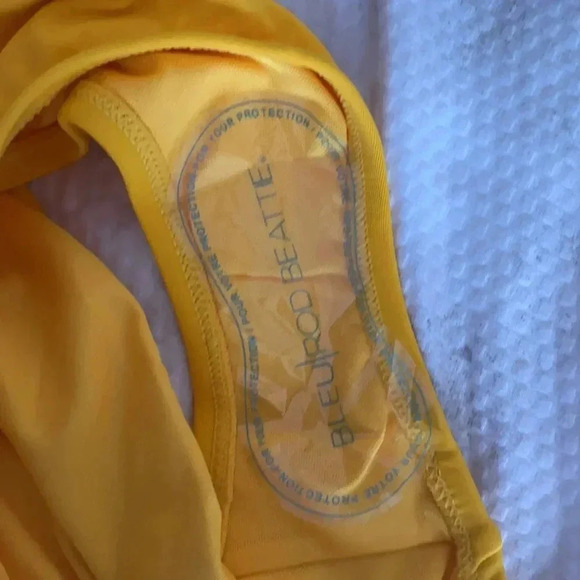 Bleu Rod Beattie Sunset Yel Ombre Ruched Bikini Top Size 38D Bottom Size 4 - Picture 9 of 11